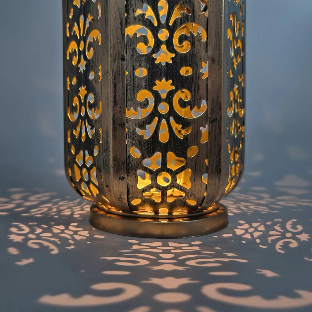 

Metallic Lantern Solar Hollow Lawn Lamp Outdoor Soalr Energy Garden Lights Pathway Hanging Lamp Courtyard Ornament