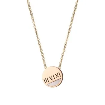 

2020 New Fashion Trend Joker Shell Digital Titanium Steel Necklace N504