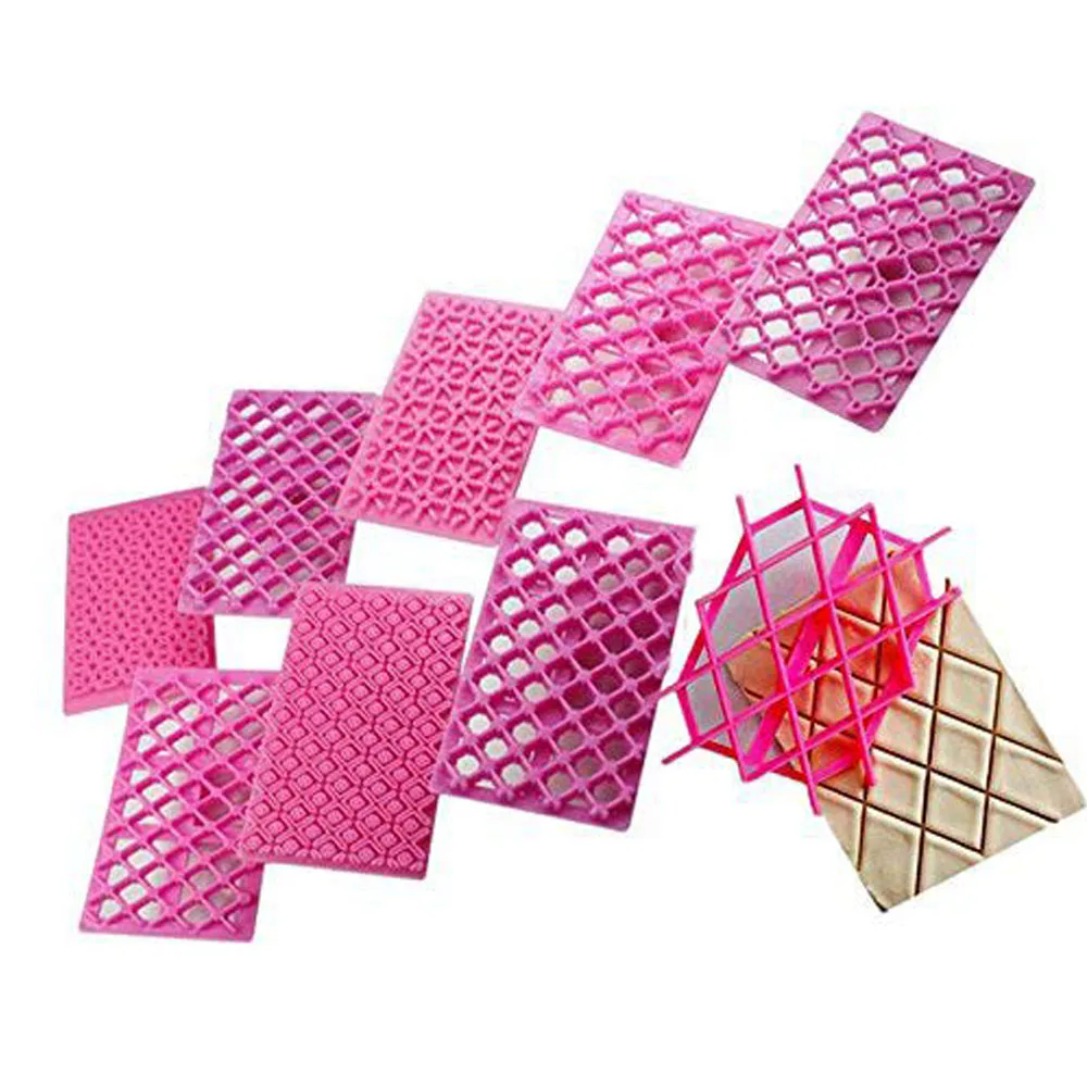 9 шт./упак. торт помадки тиснение Плесень Кружева цветок печенья набор устройство