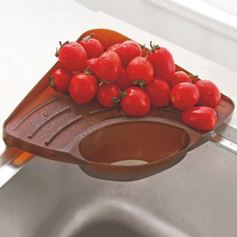 

Multifunctional Draining Rack Sink Corner Sponge Storage Shelf for Kitchen THIN889