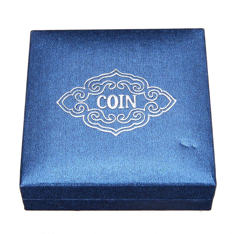 Роскошная коробка для презентаций медалей чехол демонстрации одной монеты с