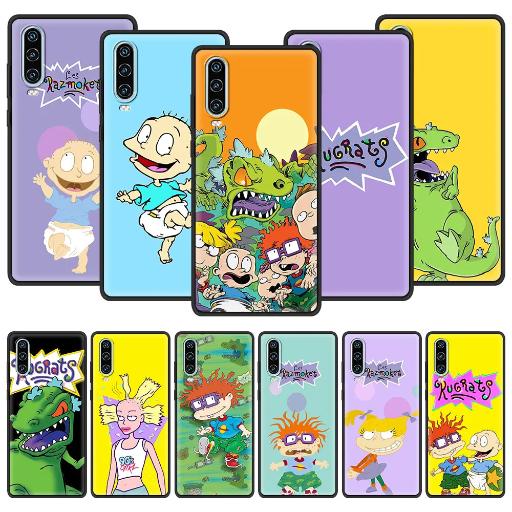 

Cartoon R-Rugrat-Anime Phone Case For Huawei P30 Pro P40 Lite E P Smart Z Y6 Y7 2019 Soft Silicone Black Cover Couqe Funda Capa