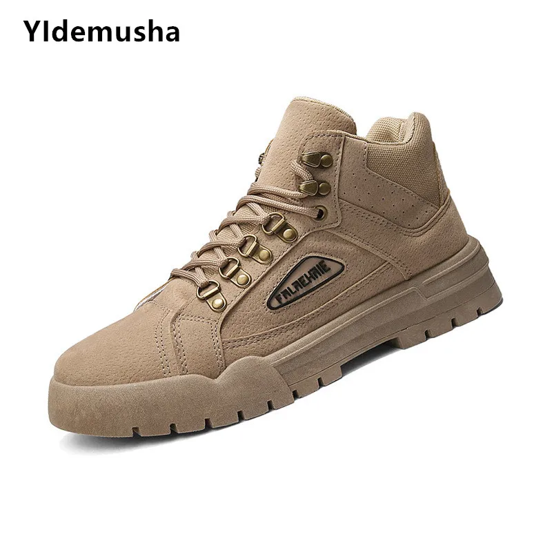 2020 мужские зимние ботинки Зимние удобные мотоциклетные Нескользящие ботильоны