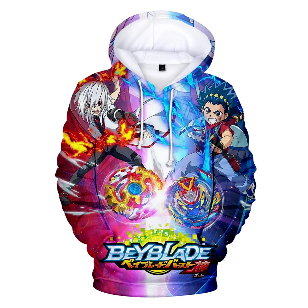 

2021 Beyblade Burst Evolution Japan Anime Boys Girls Cosplay Costume Hoodie Sweatshirt Children Adult 3D Tracksuit Tops