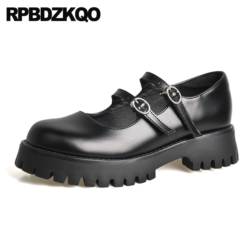 

Black Spring Autumn Mary Jane Designer Shoes China 2021 Rubber Sole Flats Ladies Chinese Japanese School Women Fashion Round Toe