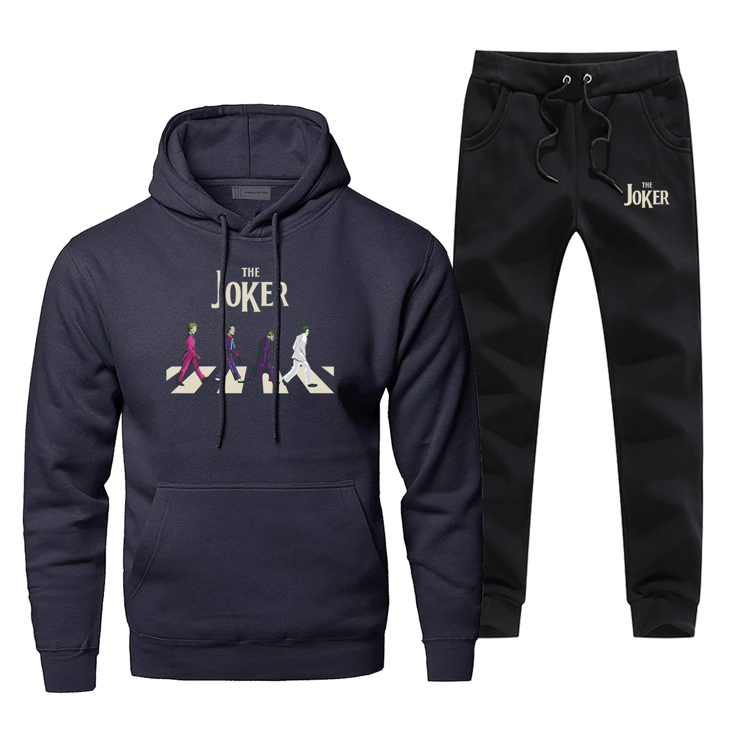 

Hip Hop The Joker Fashion Print Sweatshirt Hoodies Pants Sets Men Funny Streetwear Hoodie Men Harajuku Sportswear Sweatpants