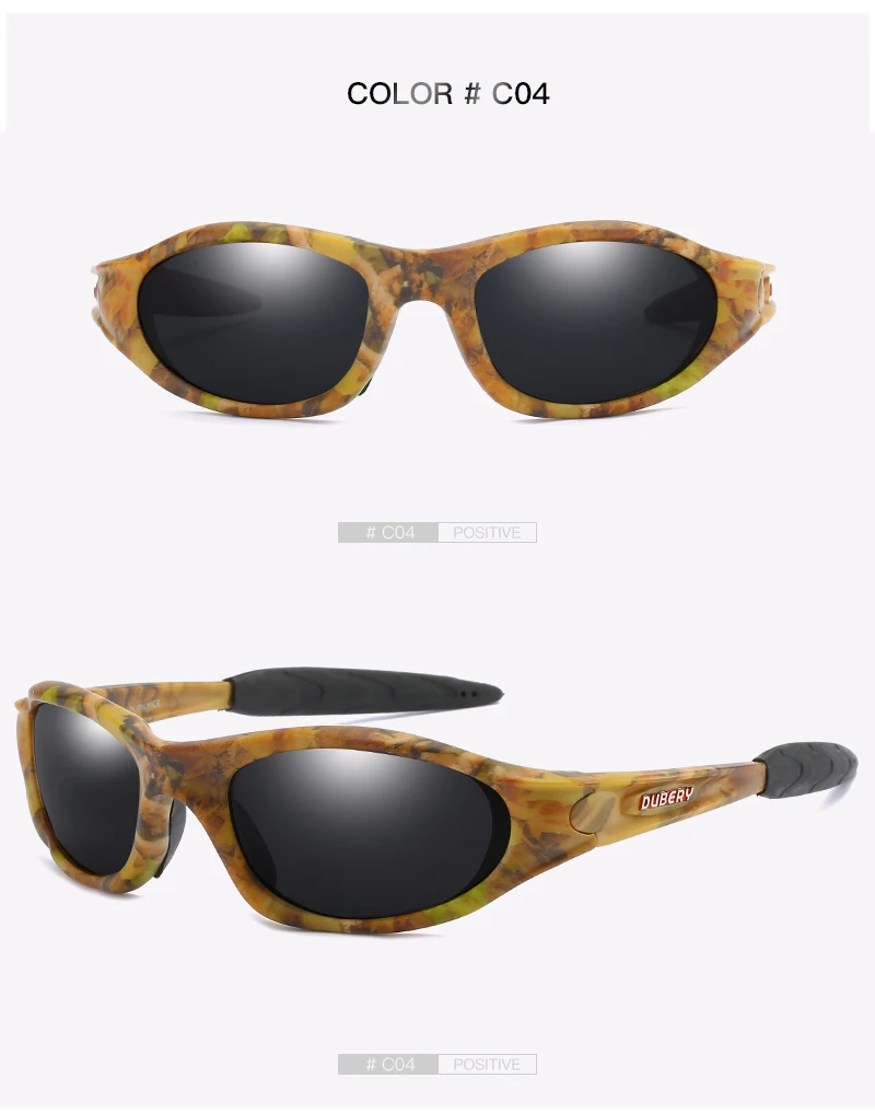 DUBERY спортивные поляризованные солнцезащитные очки большая рамка для активного