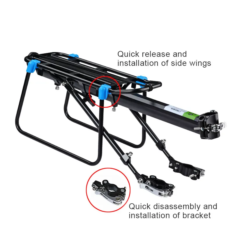 

Bike Bicycle Luggage Cargo Rack Bike Carrier Rack Quick Release Mountain Road Bicycle Rear Rack HA