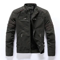 autumn winter mens leather jacket casual fashion stand collar motorcycle jacket men slim high quality pu leather coats