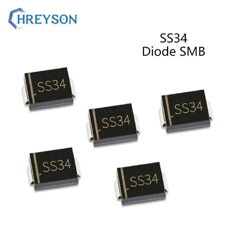 50 шт. SMD Schottky выпрямительный диод барьера SS56 SS310 SS36 SS510 SS54 SS34 3A 40V 30V 20V 50V 60V 80V 100V 200V DO-214AB SMC