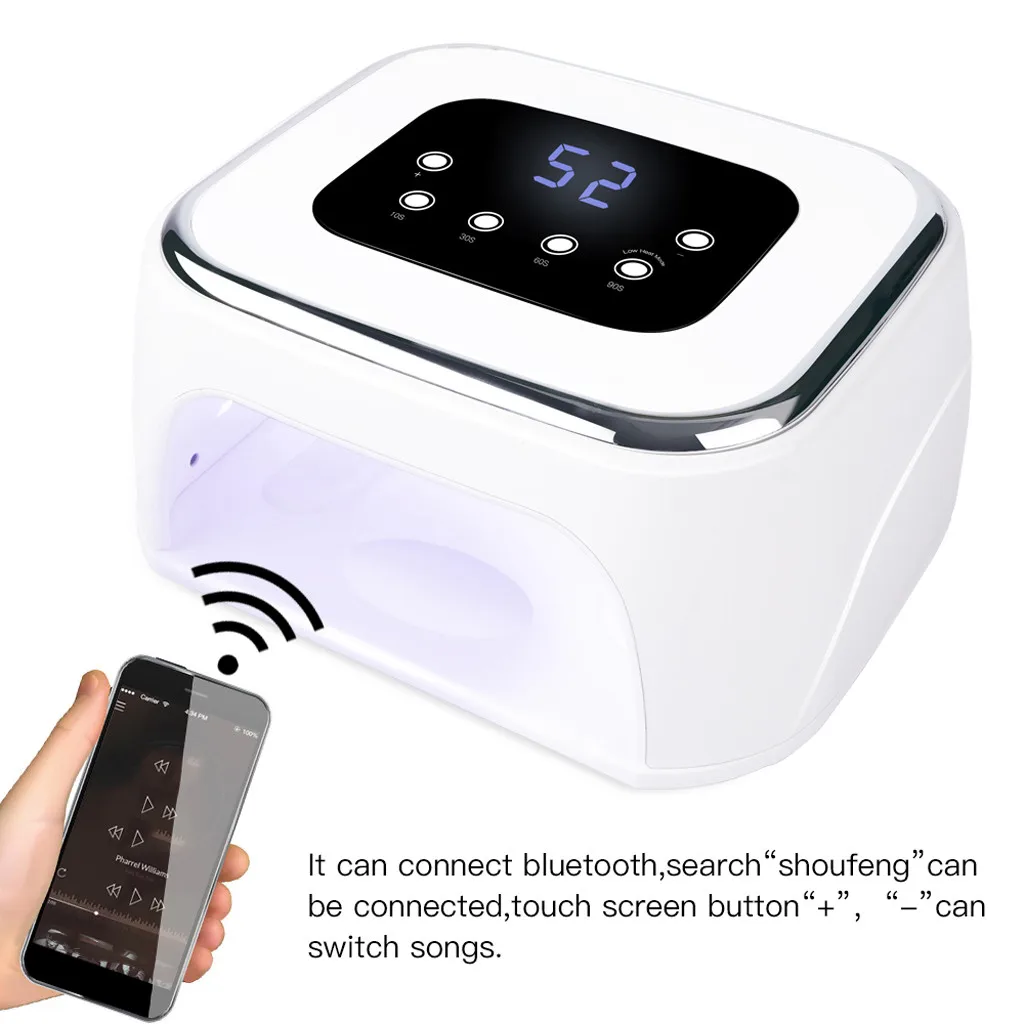 Светодиодный гель-Сушилка для ногтей с дисплеем USB зарядная лампа Bluetooth