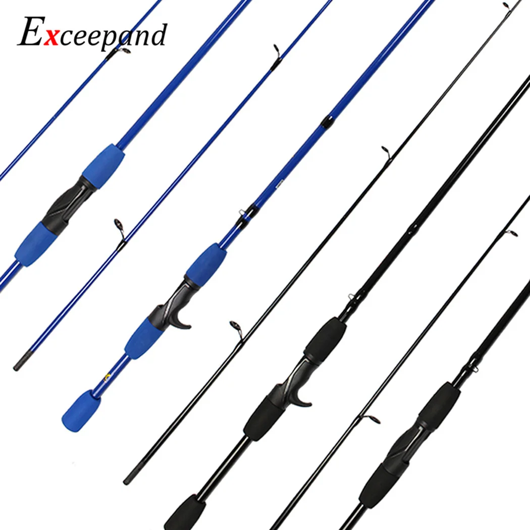 

Exceepand 1.8M Fishing Rod Carbon Spinning Baitcasting Fishing Rod 2 Section M Power Lure Weight 7-21g Fishing Pole Travel Rod