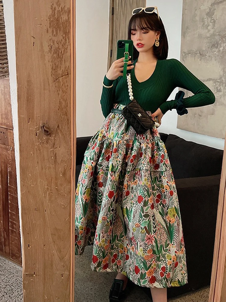 Женская юбка-пачка с цветочной вышивкой трапециевидной формы - купить по