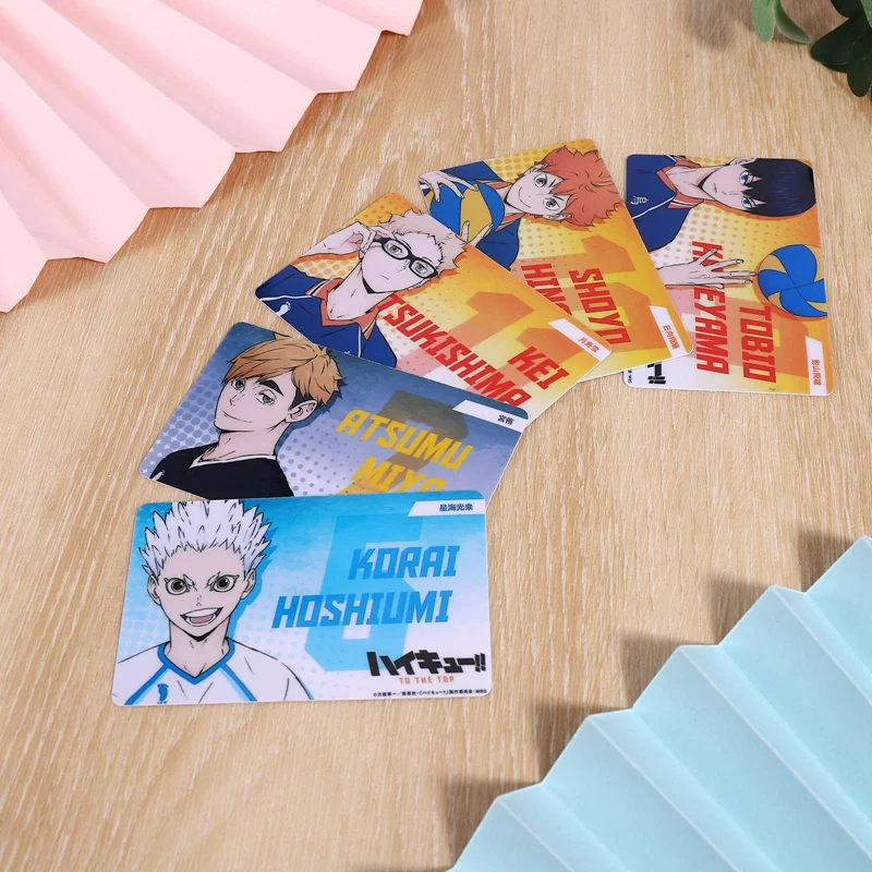 Anime Haikyuu!! Figures Card Stickers IC Paster Kids Toy Suitable for Bus Bank Decoration | Канцтовары для офиса и дома