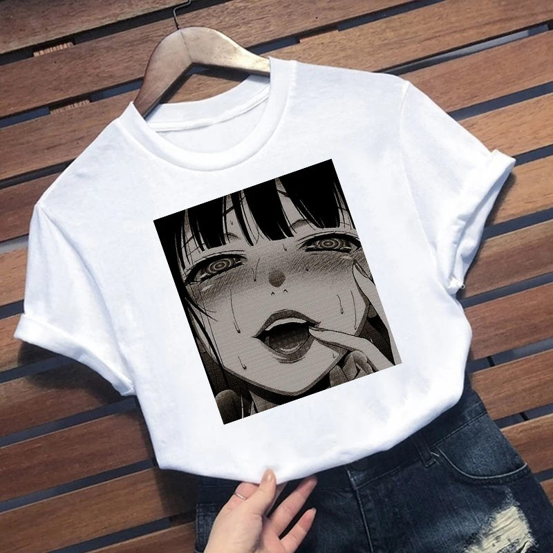 

Women's T-shirt Oversize Kakegurui Yumeko Jabami Anime Cartoon Print Tops Harajuku Fashion Hip-hop Streetwear Crew Neck T Shirt