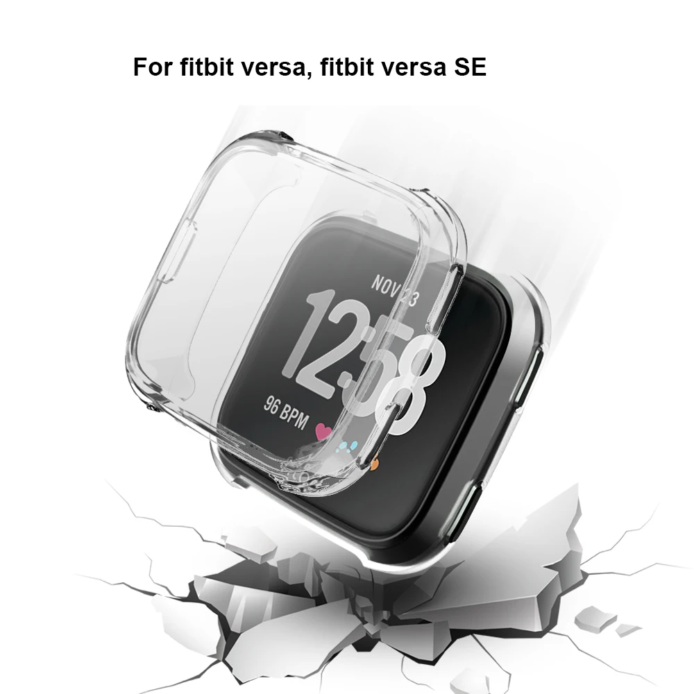 

Watch Case Cover For fitbit versa Screen Protector Frame Protective Full TPU Clear bumper versa SE Shell Bezel accessories