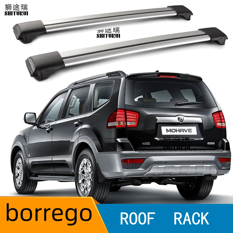 

2Pcs Roof Bars for KIA - BORREGO MOHAVE [2007-today] Aluminum Alloy Side Bars Cross Rails Roof Rack Luggage Load 100KG