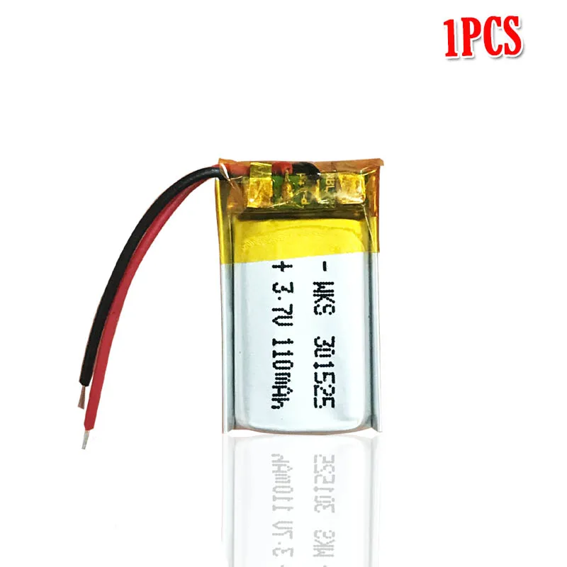 3,7 V 110mAh 301525 ithium полимерный аккумулятор для gps psp MP3 MP4 MP5 DVD маленькие игрушки батарея Bluetooth гарнитура литий-ионный аккумулятор - Цвет: 1pcs