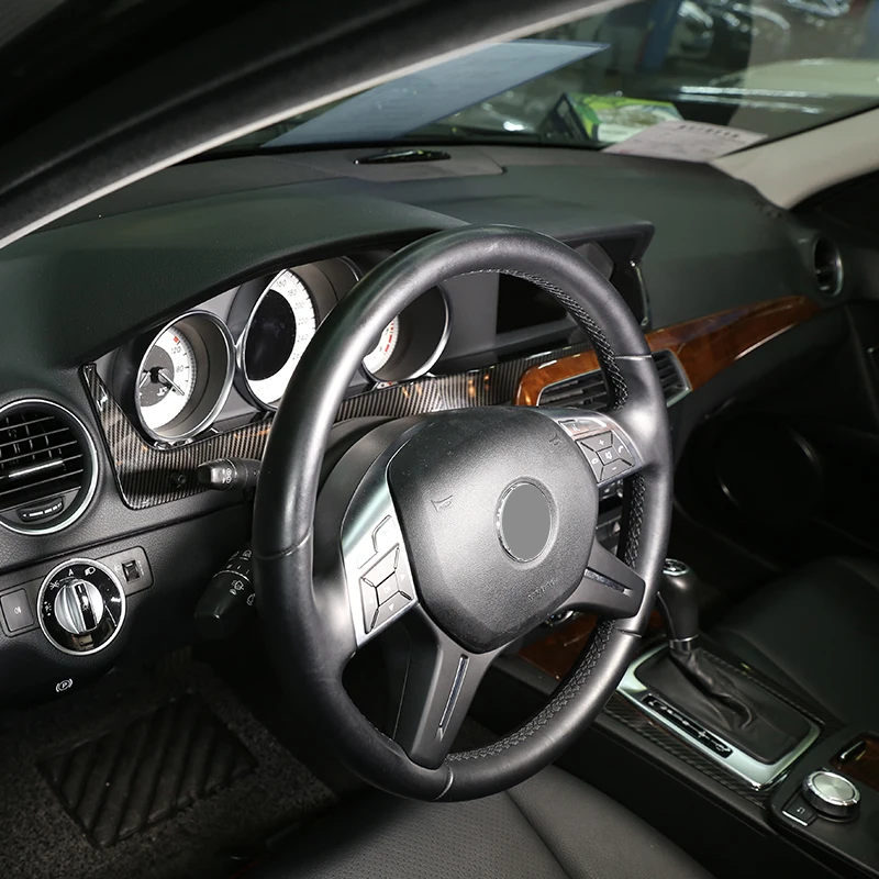 2 Цвета ABS серебряное углеродное волокно для Mercedes Benz C Class W204 2011-2013 панель