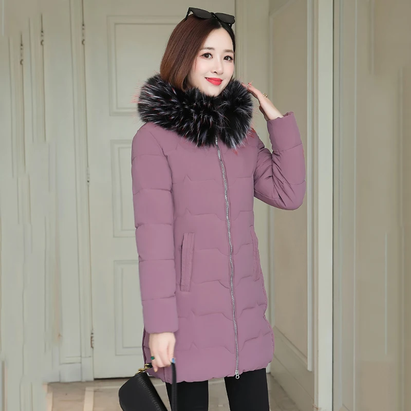 Зимняя женская длинная куртка размера плюс тонкие парки женские офисные куртки