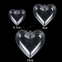 10pcslot clear candy ball box plastic heart ornament gift for christmas wedding party decor 3 size available