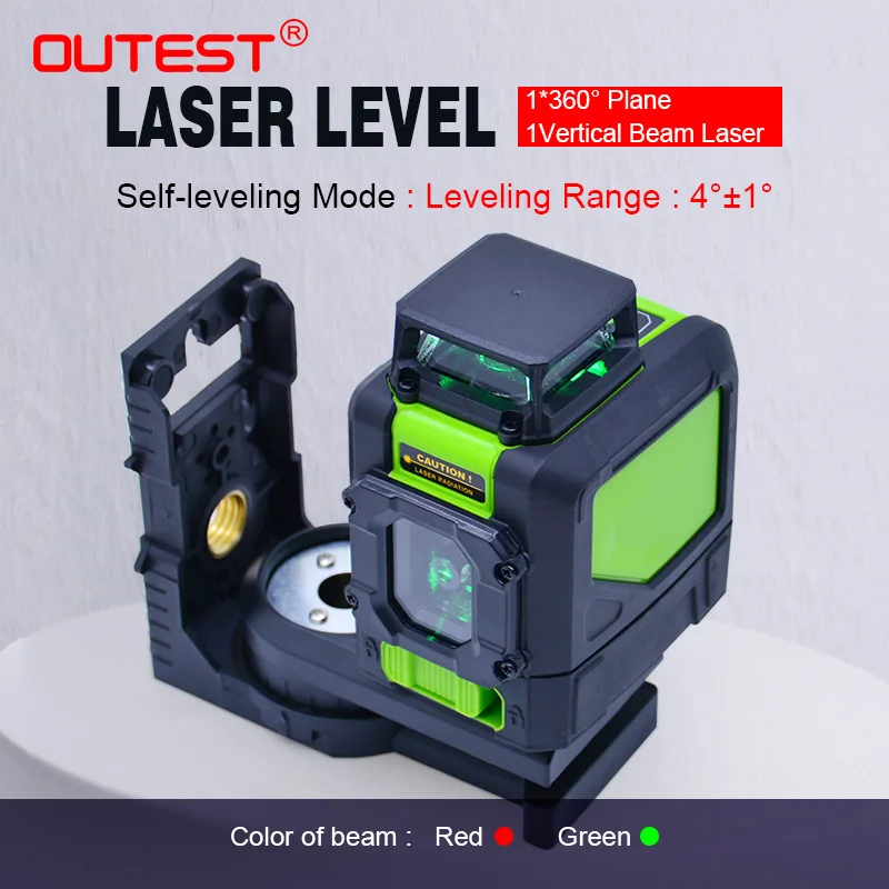 Лазерный уровень OUTEST 5 линий 3d лазер с перекрестными линиями красный луч