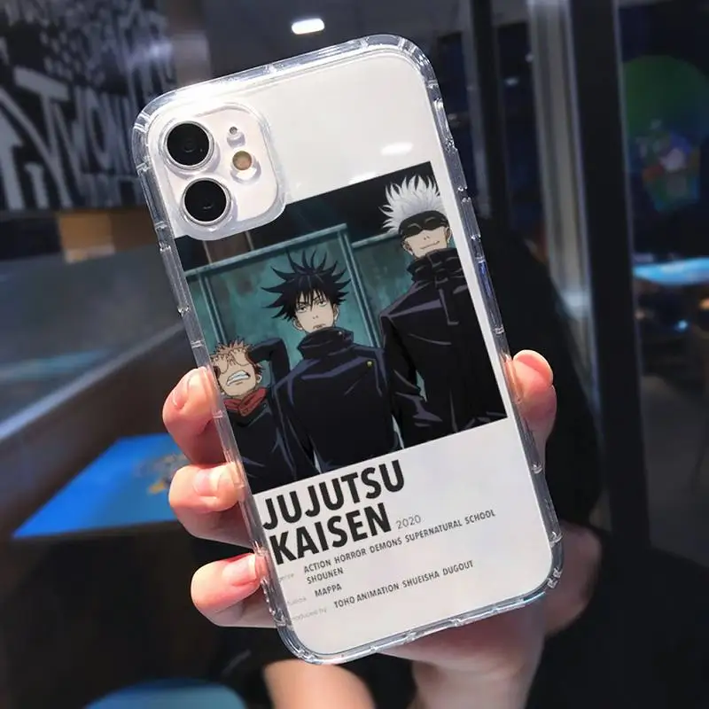 

Jujutsu Kaisen Satoru Gojo anime Phone Case Transparent for Clear iPhone 11 12 8 7 6 6S Plus X 5S SE 2020 XR mini pro XS MAX