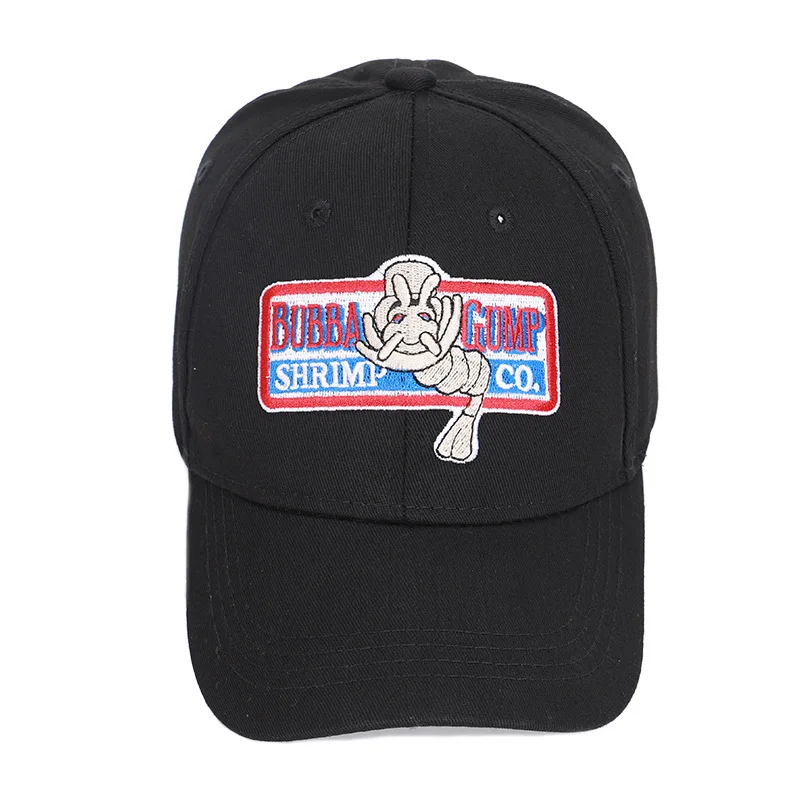 2021 летняя 1994 бейсболка BUBBA GUMP с креветочками черная шапка вышивкой Мужская кепка