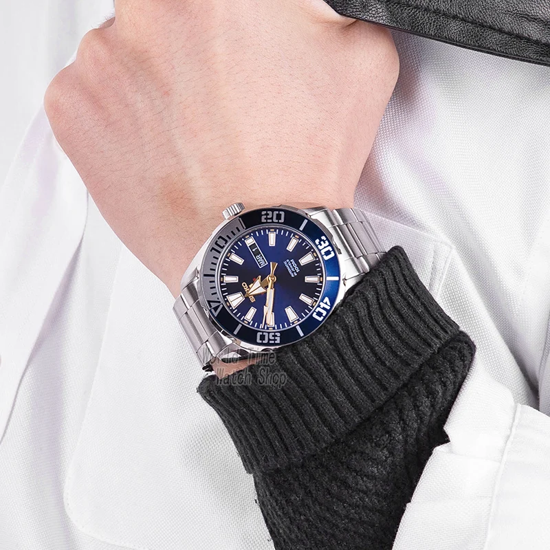 Seiko часы мужские 5 автоматические часы люксовый бренд водонепроницаемые спортивные наручные часы Дата мужские часы дайвинг часы relogio masculino SRP