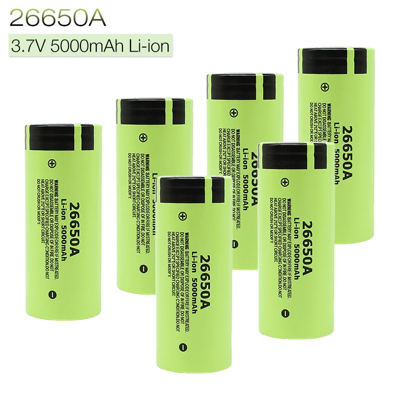 100% оригинал 26650A батарея 3 7 v 5000mah 26650 перезаряжаемые литиевые батареи для
