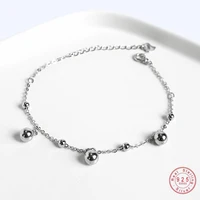 925 sterling silver korean version simple small round bead chain bracelet women light luxury trendy jewelry accessories