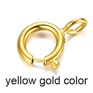 yellow gold color Силиконовый 18k золотой шпрингельный замок своими руками Ожерелье Браслеты соединительные цепи замок ювелирные изделия аксессуары-фурнитура - Цвет: yellow gold color