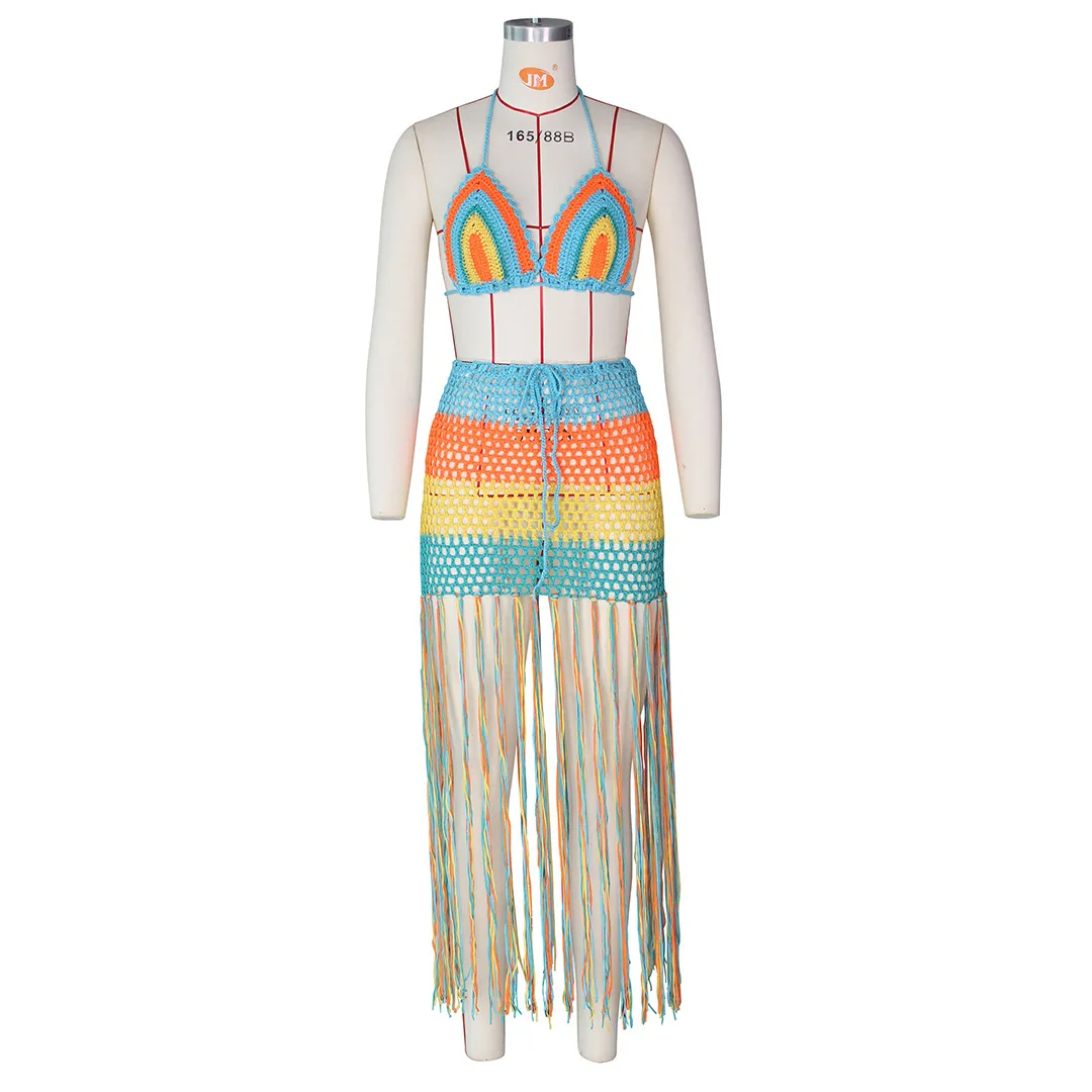 

Maxi Dress For Women Summer 2021 Beach Suit Cover Up Exit Bathing Sexy Knits Leisure Swimsuit Smock Print Polyester Sierra