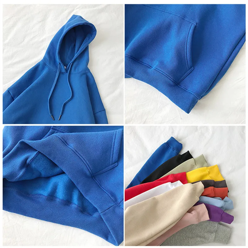

Hoodies for Women Fashion Pure Sweatshirt loose Long Sleeve Streetwear All-match Clothes Hoodie winter oversized Leisure style