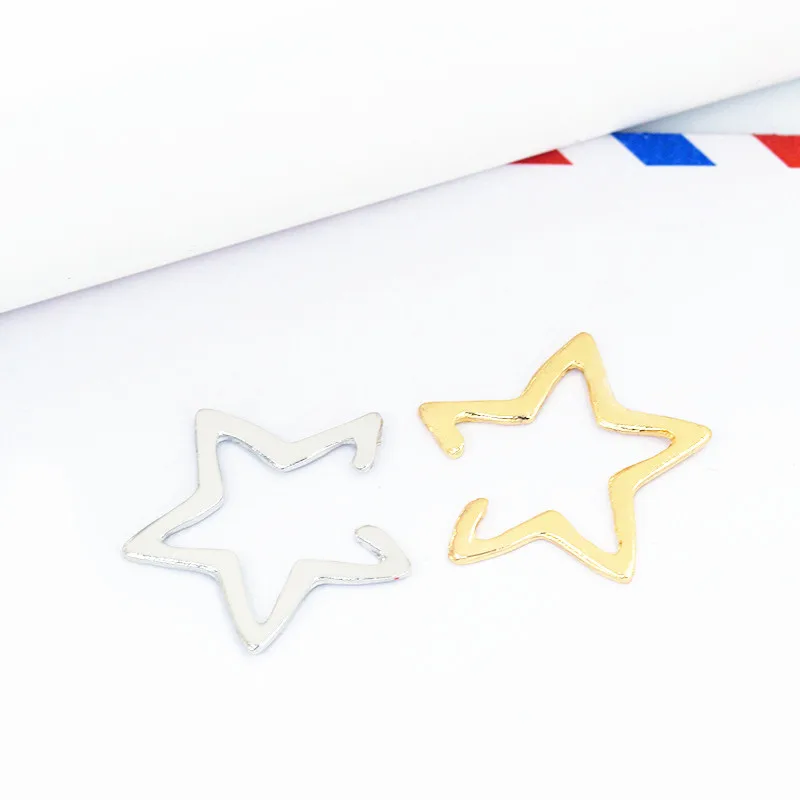 Панк-рок геометрические звезды квадратные клипсы для ушей манжеты серьги без