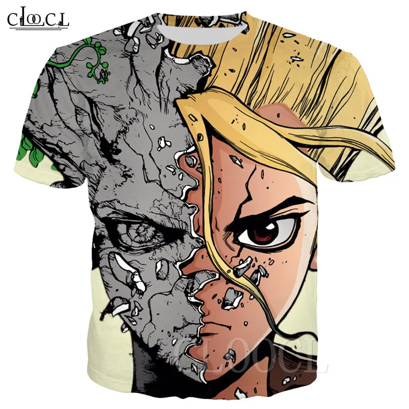 T Shirt 1 Dr. Stone, забавная футболка, толстовки, 3D принт, Dr. Stone, комикс, унисекс, футболка, на каждый день, размера плюс, японское аниме, футболки для мужчин и женщин, топы - Цвет: T Shirt 1