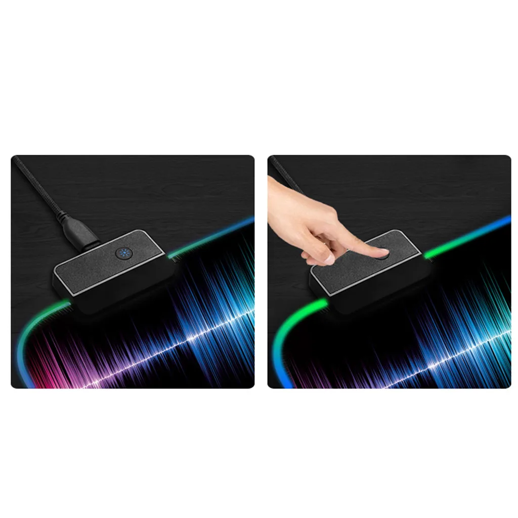 Игровой коврик для мыши RGB геймер компьютерный с подсветкой Mause большой