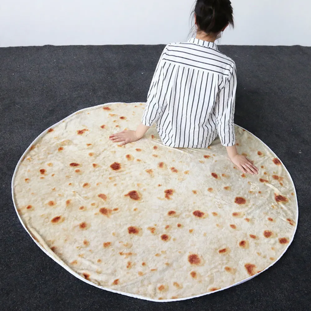 

Креативное фланелевое одеяло Burrito s, мягкое теплое круглое тортильское одеяло, самолёт, путешествия, бросок, домашнее кресло, украшение дива...