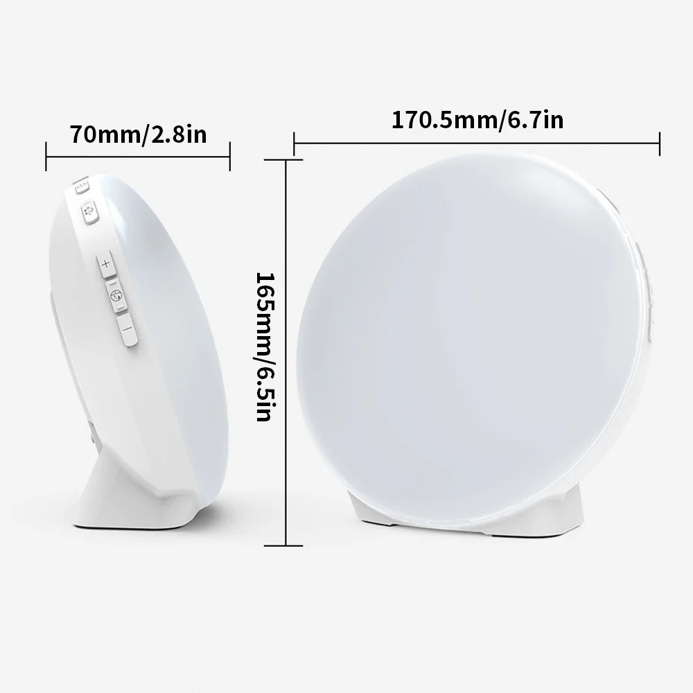 

Smart Wake Up Light Workday Alarm Clock with 7 Colors Sunrise/Sunset Smart Life