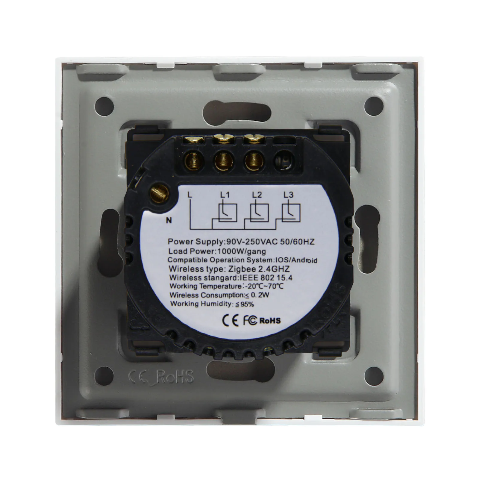 Настенный сенсорный выключатель Bseed Mvava Zigbee Smart стеклянная панель для дома 2