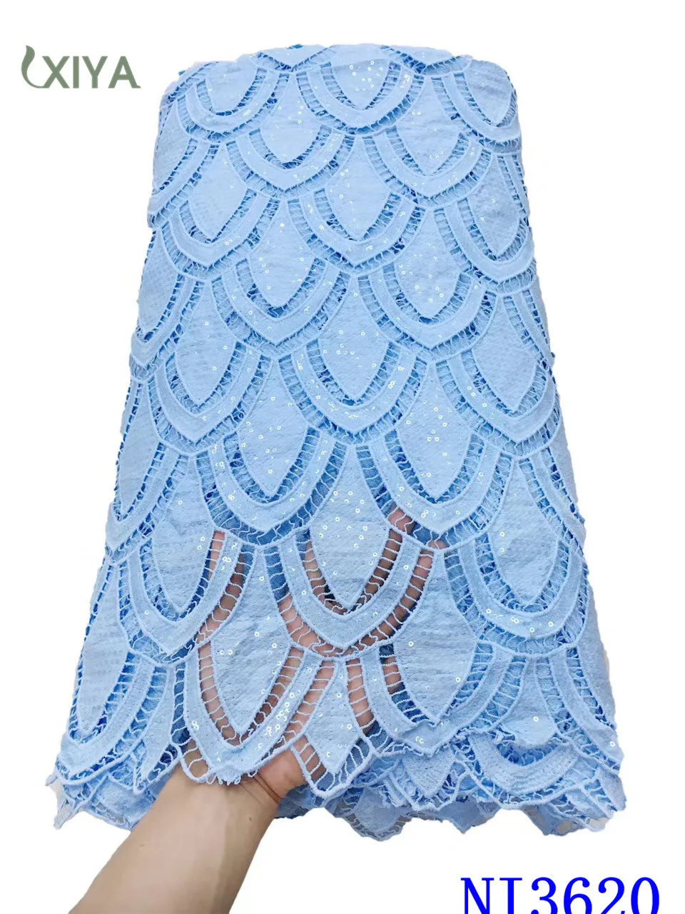 High Quality Nigerian Milk Silk Lace Fabric Latest Embroidered Cord African Guipure for Wedding Dress NI3620 | Дом и сад