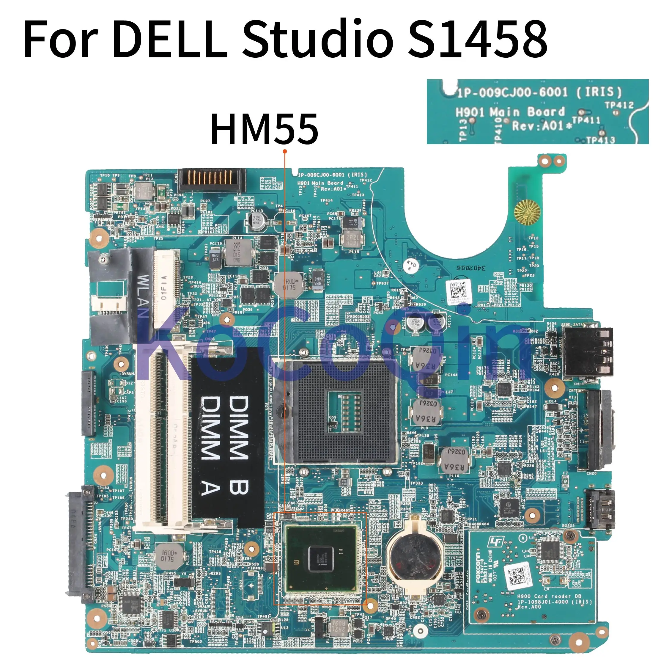 Материнская плата KoCoQin для ноутбука DELL Studio 1457 1458 S1457 S1458 материнская 1P 009CJ00 6001 CN 0R27DH