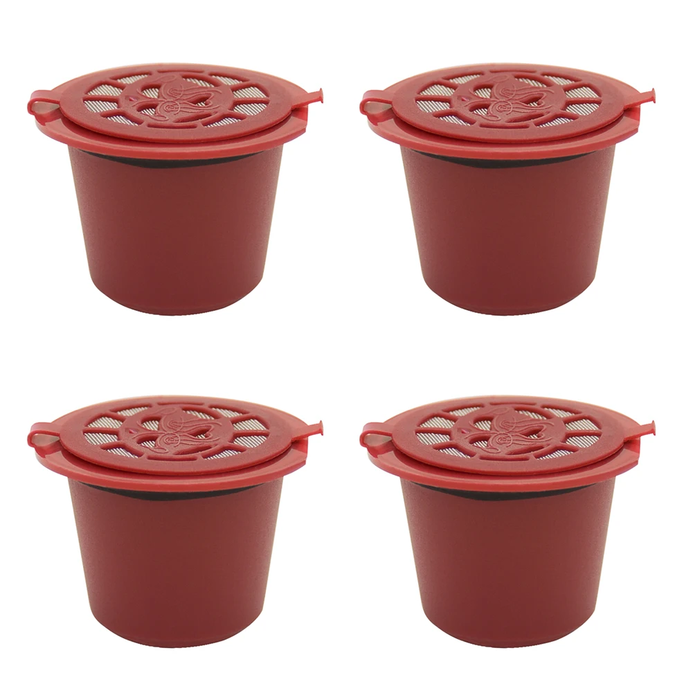 Красный 4 шт./компл. фильтр для кофе многоразовый Nescafe dolcegusto многоразовая кофейная капсула Nespresso экологически чистые чайные Корзины - Цвет: Красный