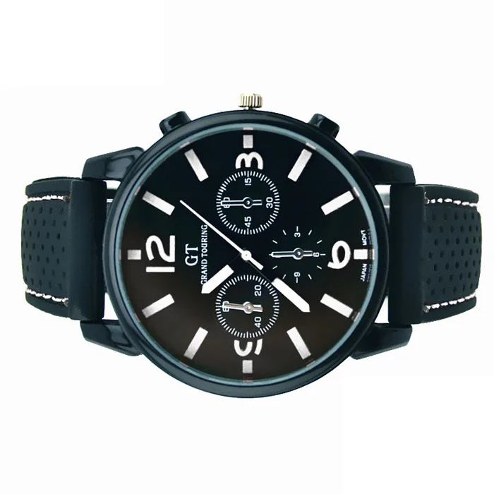 

2020 Fashion cool GT men's Watch Racing Locomotive Boy quartz Wristwatch Air hole Outdoor Sport High-end