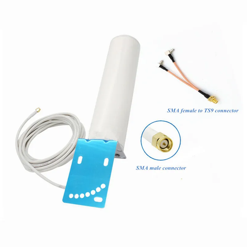 Dual TS9 male 5m 4G LTE антенна Wi-Fi антенна TS9 3g 4g антенна SMA male 2,4 GHz внешняя антенна с CRC9 для роутер Huawei 4g Модем - Цвет: Dual TS9 male 5m