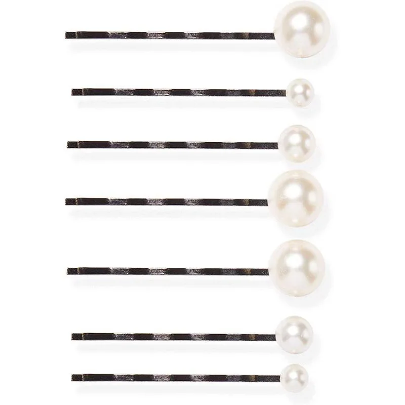 

1Set 2019 New Women Fashion Imitiation Pearl Hair Clips Wedding Bridal Hair Accessories Jewelry Hair Pins Metal Hairpins