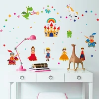 creative wall sticker fairy tale prince childrens room bedroom decoration painting environmental self adhesive sticker