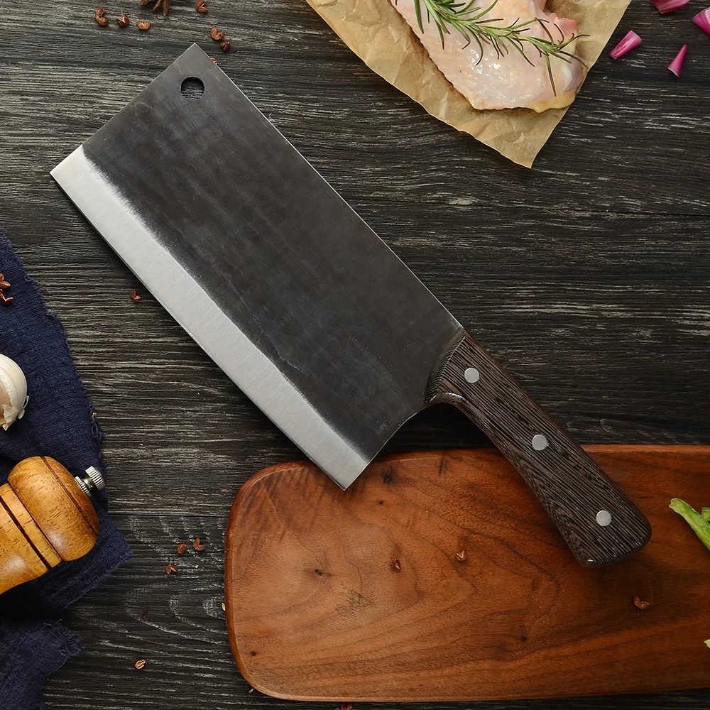 Дамаск Pro мясницкий нож из нержавеющей стали китайский шеф двухсторонний острый