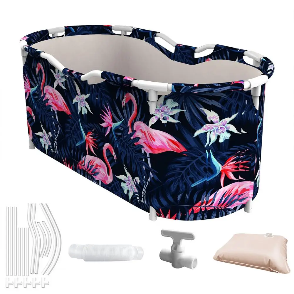 

Nordic Style Foldable Bathtub Portable Waterproof Thickened Adult Family Spa Bathtubs Large Size Household Bathing Bucket