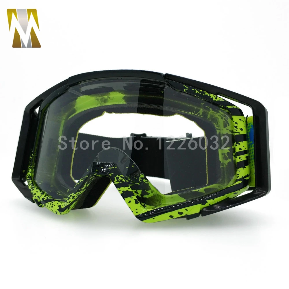 Новая желтая черная оправа очки для мотокросса мотоциклетные спортивные